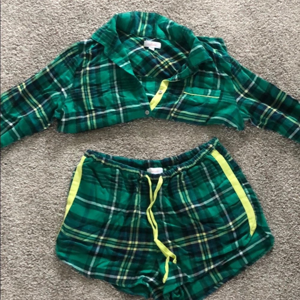 Matching flannel pj set